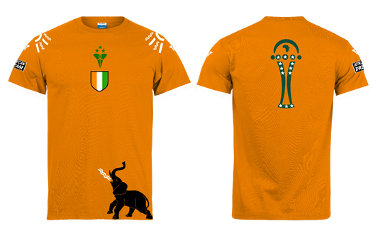 Tee-Shirt Élephant Supporteur Côte d'Ivoire Coton